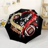 San Francisco 49Ers Heart Love Football Design Outdoor Customize Your Name Automatic Umbrella Retractable Design With 8Rib Durability Durable Plastic