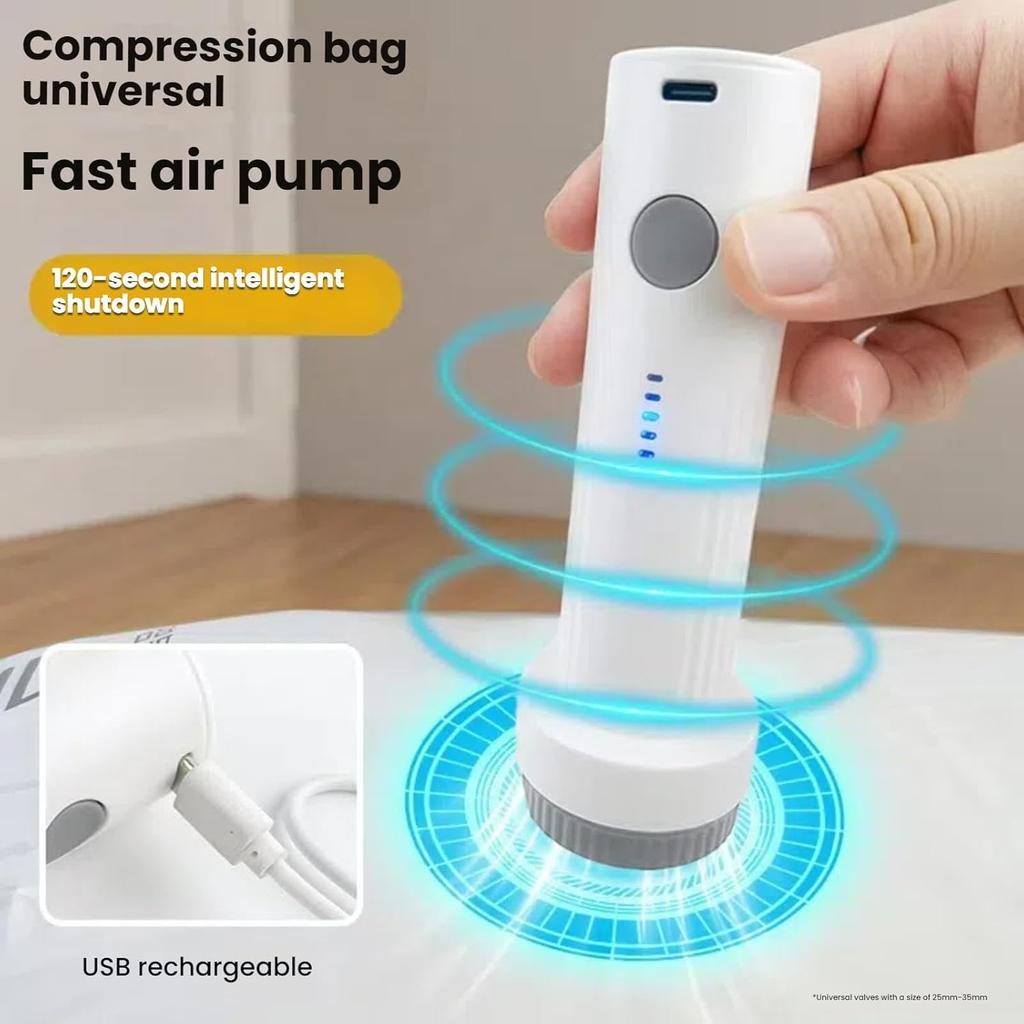 Wireless Electric Vacuum Pump  Portable USB Air Pump for Vacuum Storage Bags  Travel Pump for Bedding and Clothing Storage Bags Not Included