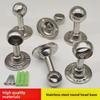 Stainless Steel Round Head Shower Curtain Rod and Fixed Base Accessories