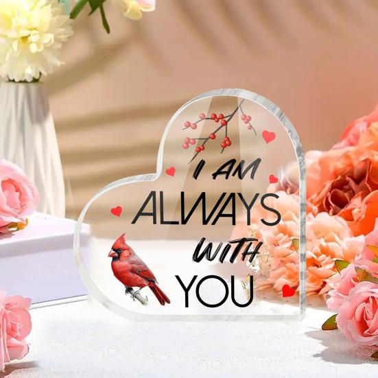 Акриловый орнамент в форме сердца Love Heart, прозрачный акриловый блок, отдельно стоящий настольный Love