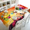 Christmas Gift Ball Pattern Colorful Tablecloth Rectangular Party Waterproof Tablecloth Home Living Room Kitchen Decoration