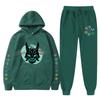 Mens Casual Hooded Sweatshirt Set With Slim Fit Jogger Pants Daily Wear Light Exercise