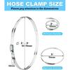 6 шт. 3-дюймовые хомуты для шлангов из нержавеющей стали - Регулируемые хомуты с червячным приводом для топливного шланга, шланга, трубы, для вентиляционного шланга сушилки (3-дюймовый)