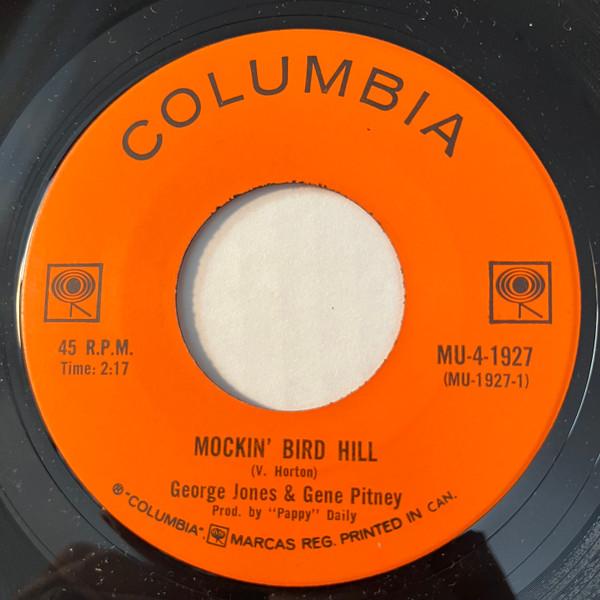7-дюймовая пластинка GEORGE JONES 2 GENE PITNEY Mockin Bird Hill As Long As I Li MU41927 Columbia 1966 Канада CountryFolk Б/у