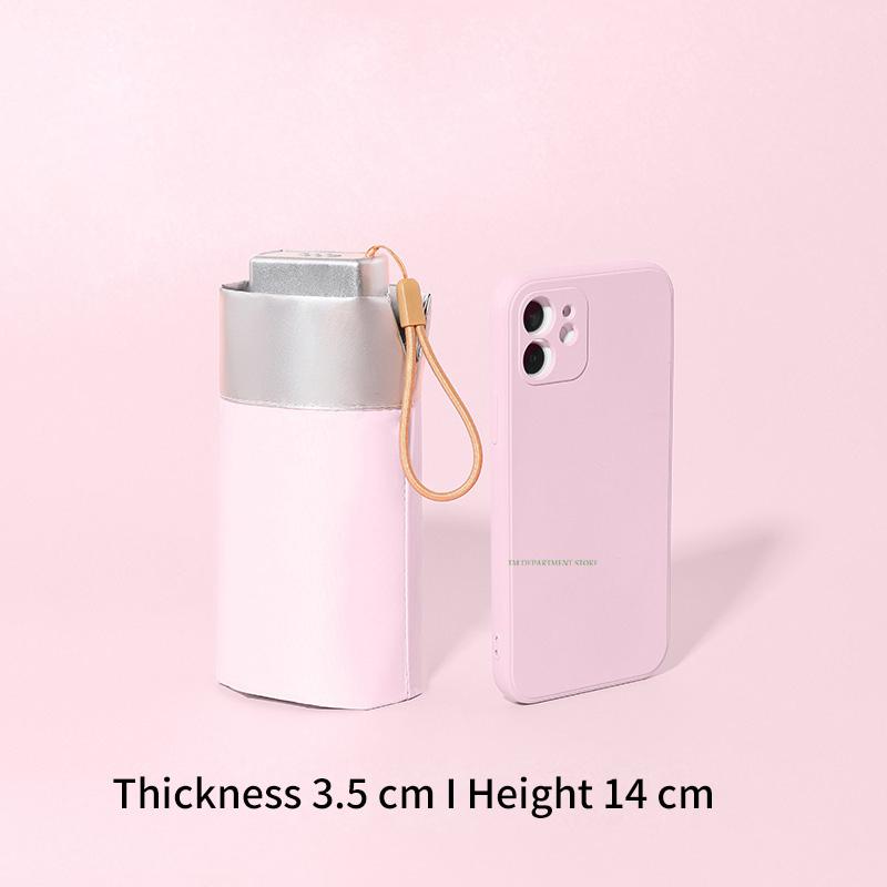 Mini Windproof UV Protection Umbrella, 6 Ribs, 5 Folding, Portable, Travel, Rain Women, Women, Pocket, Kids, UPF Gift, 14cm