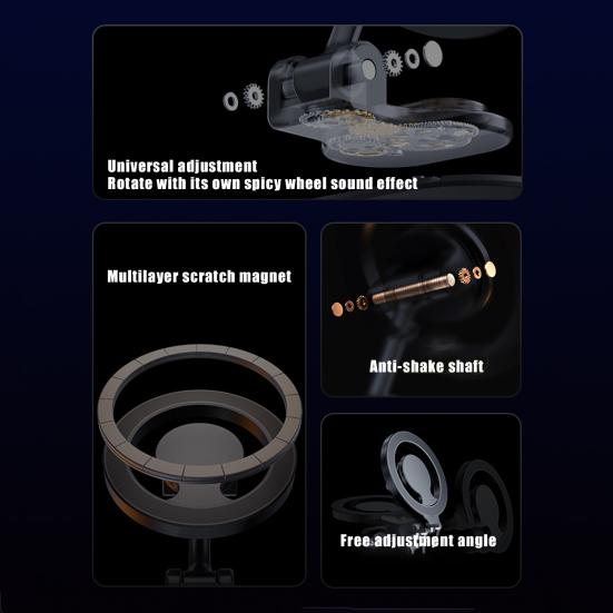 Магнитный держатель телефона для Magsafe, вращающийся на 360 градусов, цельнометаллический автомобильный держатель с