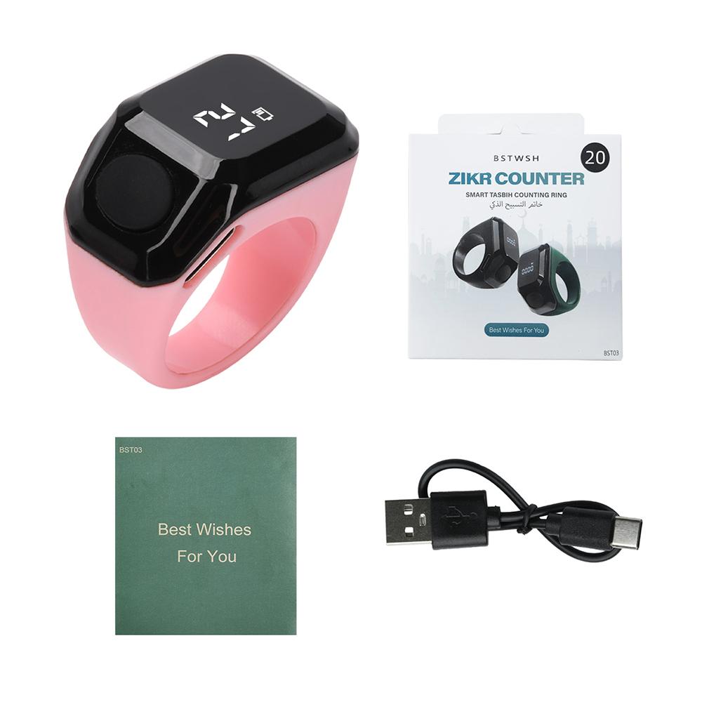 Wearable Bluetooth Smart Tally Counter Ring APP Sync Digital Display Rechargeable Zikr Prayer Time Reminder Clicker 1