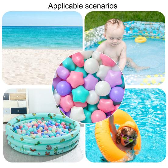 100Pcs Ocean Ball Pit Balls Safe Star Balls for Playrooms Sensory Perception Toys