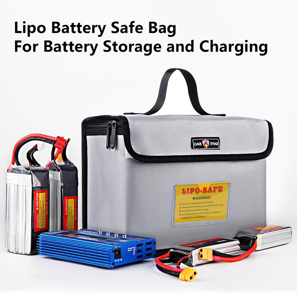 Portable Fireproof Explosionproof Lipo Battery Guard Safe Bag Large Storage Space for Battery Storage and Charging with