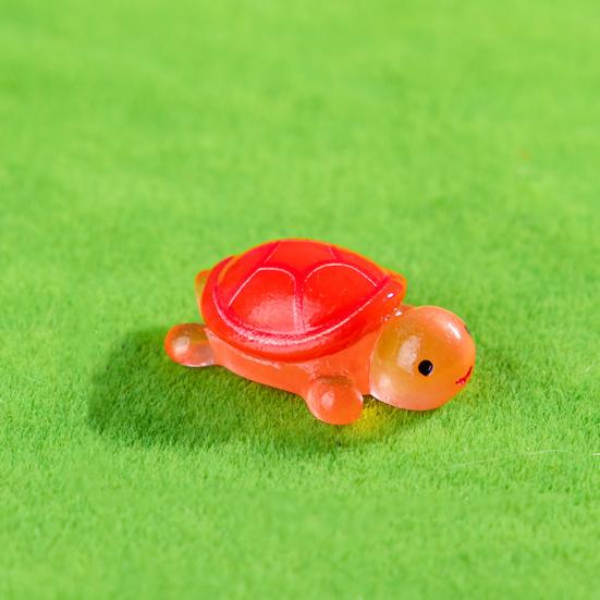 24 шт. Фигурки черепах, светящиеся смоляные украшения в виде черепах, светящиеся в темноте миниатюры черепах для волшебного сада, поделки своими руками, мох, микроландшафтное украшение