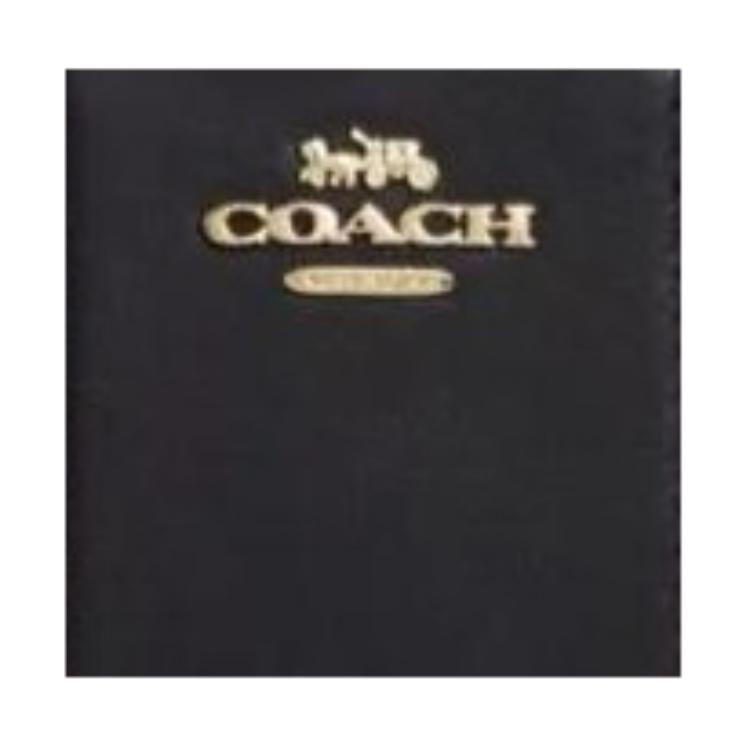 New COACH Coated Canvas Wallet Trumpets Women's Tan & Black CW947-IMQRX