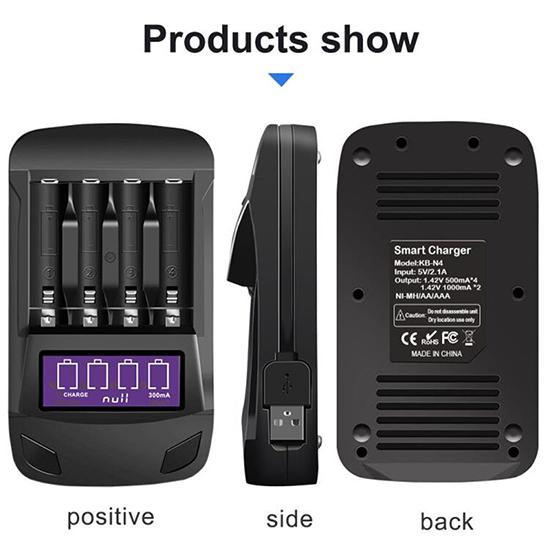 PALO Зарядное устройство 1,2 В AA/AAA, интеллектуальное зарядное устройство с ЖК-дисплеем, интеллектуальное зарядное устройство AA, зарядное устройство для NiCd NiMh аккумуляторов AA/AAA