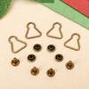 4Sets Mini Gourd Style DIY Trousers Bags Accessories Dolls Buckles Metal Buckle Doll Belt Buttons