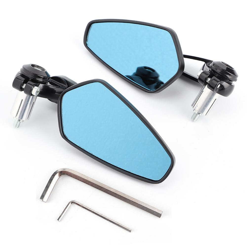 2pcs 7 8in Handlebar End Rearview Mirrors AntiGlares 180 Degree Adjustable Universal for Motorcycle