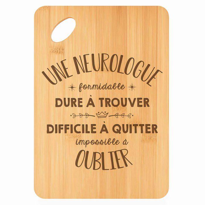 Planche à découper - PLANETEE - Une Neurologue Formidable - Bambou - 30x20x1 cm - Gravée
