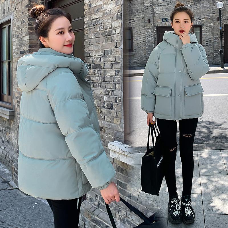 Пуховая одежда женская зимняя одежда новая пуховая одежда женская свободная с капюшоном короткая утолщенная женская стеганая куртка