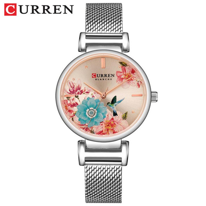 CURREN New Top Ladies Watch Fashion Quartz Simple Printing Butterfly Watch