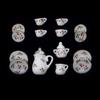 Kettle Dollhouse Miniature Tea Set Ceramic Miniature Porcelain Tea Cup Set  Dollhouse Ornament