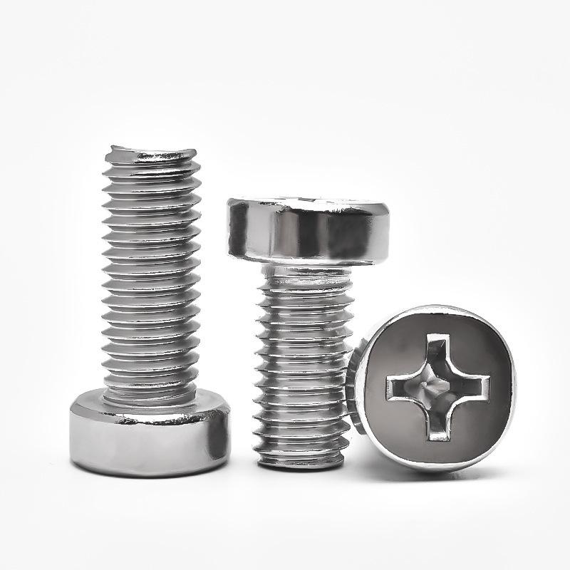 Yigu 304 Stainless Steel Phillips Round Head Machine Screws M2.5-M5