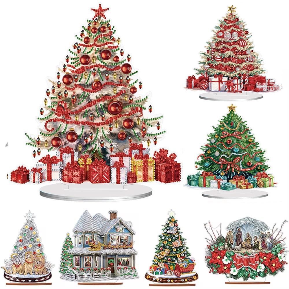 Special Shape Christmas Tree Diamond Painting Tabletop Ornament DIY Diamond Art Table Decor Diamonds Painting Desktop Decoration