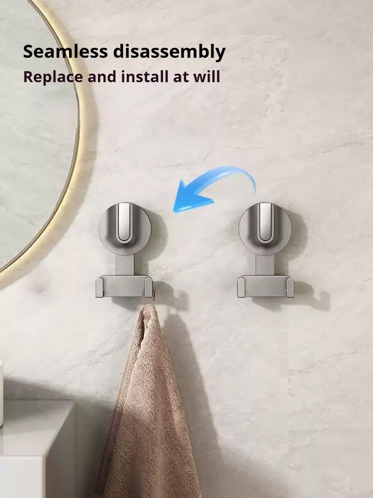 Powerful Plastic Vacuum Suction Cup Hook Punch-Free Sticky Kitchen & Bathroom Toilet Hook with Ball for Home Organization