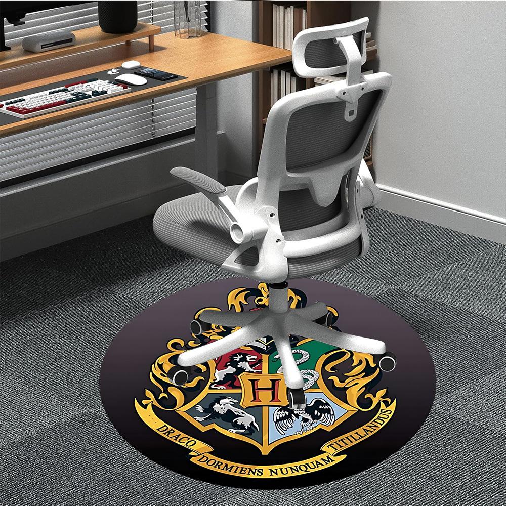 1pc Hogwarts Crest Carpet, Round Non-Slip Durable Large Size Office Carpet, Suitable for Office yy250908010