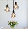 Retro Iron Industrial Style Grenade-shaped Three-head Dining Chandelier Lampshade Nordic Minimalist LED Restaurant Chandelier