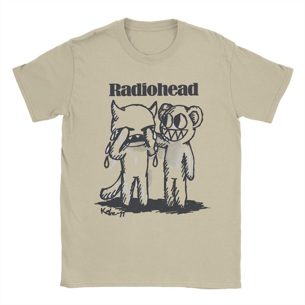 Хлопковая футболка Radiohead Rock Band для мужчин, летняя, эстетичная, с круглым вырезом, хиппи, больших размеров, с принтом