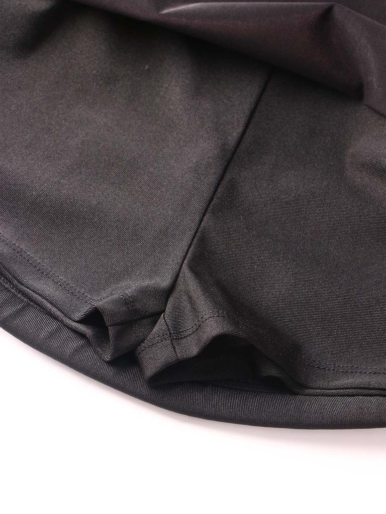 Детский костюм инопланетянки для девочек, пэчворк, металлический блеск, воротник-стойка, длинный рукав, застежка-молния сзади, платье со встроенными шортами