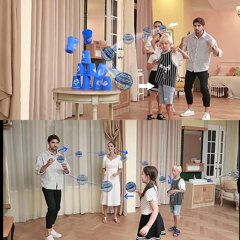 Летающий шар-шар Летающий шар-игрушка Волшебный спиннер с ручным управлением Вихревой дрон-игрушка Перезаряжаемый бумеранг со светодиодной подсветкой, вращающейся на 360°