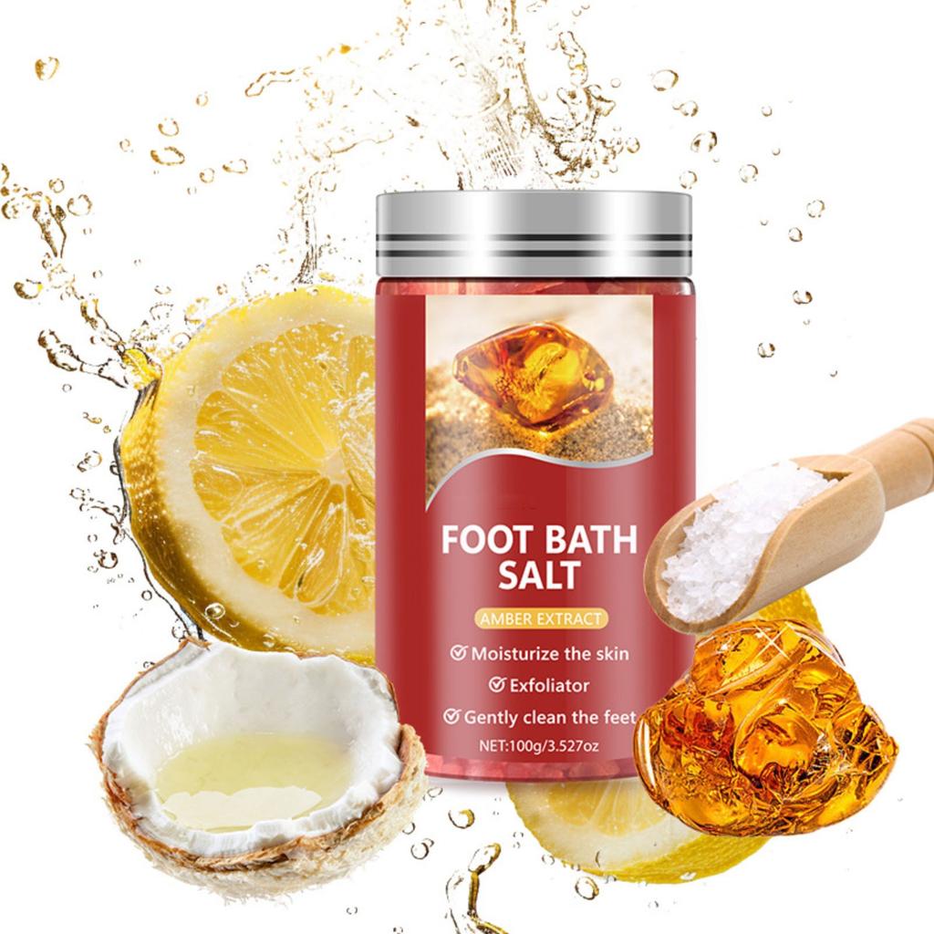 Ванна для ног с морской водой Прозрачная ванна Отшелушивающая втирающая грязевая ванна-скраб Массажная ванна для ног 100 г