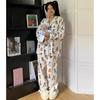 Cute Women Sleep Pajamas Classic Casual Fashion Spring Home Clothes Cartoon Print Sweet Style Lady Lounges