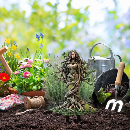 Деревянный эльф Акриловая табличка Колышек Устойчивый к погодным условиям 2D Плоский Фея Колышек Растения Горшок Украшение В помещении На улице Сад Двор Газон Патио Орнамент