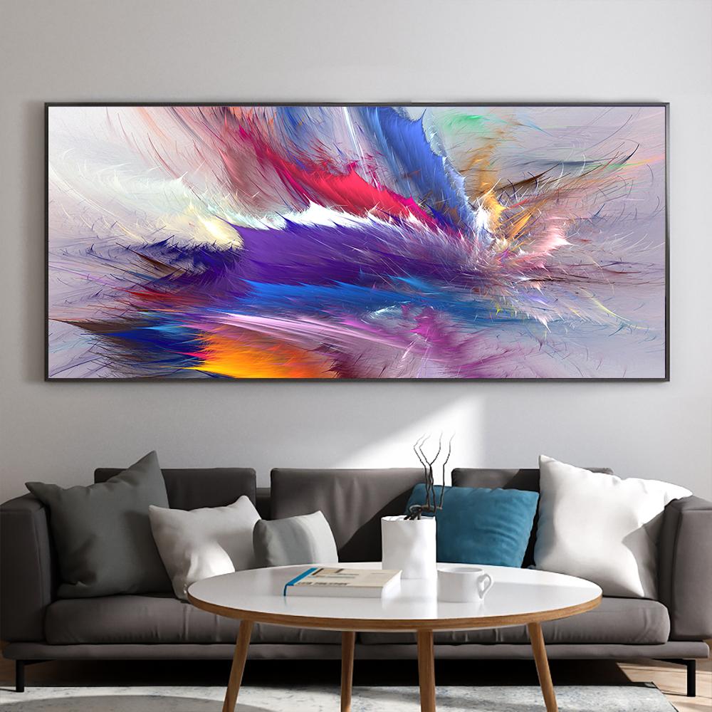 Абстрактное акварельное искусство, красочные волны, холст, живопись, куадрос, постеры и принты, настенная картина для гостиной, домашний декор