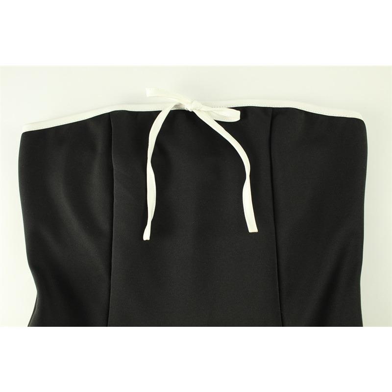 Женское летнее модное темпераментное короткое платье без рукавов с бантом и бретелькой через шею