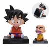 Аниме Dragon Ball Z Сон Гоку Криллин Кукла с качающейся головой ПВХ Фигурка Действия Подставка для Телефона Украшение для Автомобиля Модель Фигурки Игрушка Подарки
