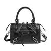 Premium Rivet Spice Girl Wind Bag Women's New Textured Boston Handbag Niche One Shoulder Crossbody Locomotive Bag