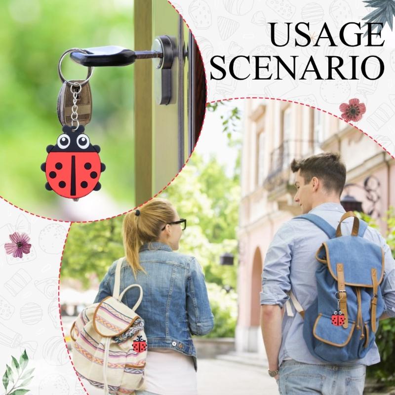 Durable PVC Metal Ladybugs Keychains Set 20PCS Ideal Party Supplies For Guests Creative Homes School Decorations