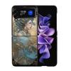 Exquisite Women's Loish Style Flowers Phone Case For Samsung Z Flip 7 6 5G Galaxy Z Flip4 Z Flip5 Z Flip3 Coque Black Hard PC Sh