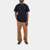 Carhartt WIP Футболка S/S Chase Темно-синий/Золотой Мужская Уличная одежда I026391-00H-XX