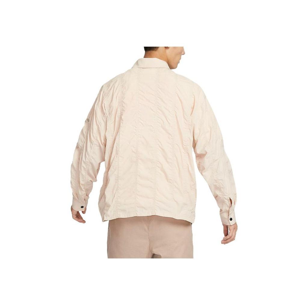 Nike Спортивная одежда Tech Pack Текстурированная тканая рубашка с длинным рукавом Мужские топы Sand-Dune White FB7364-126