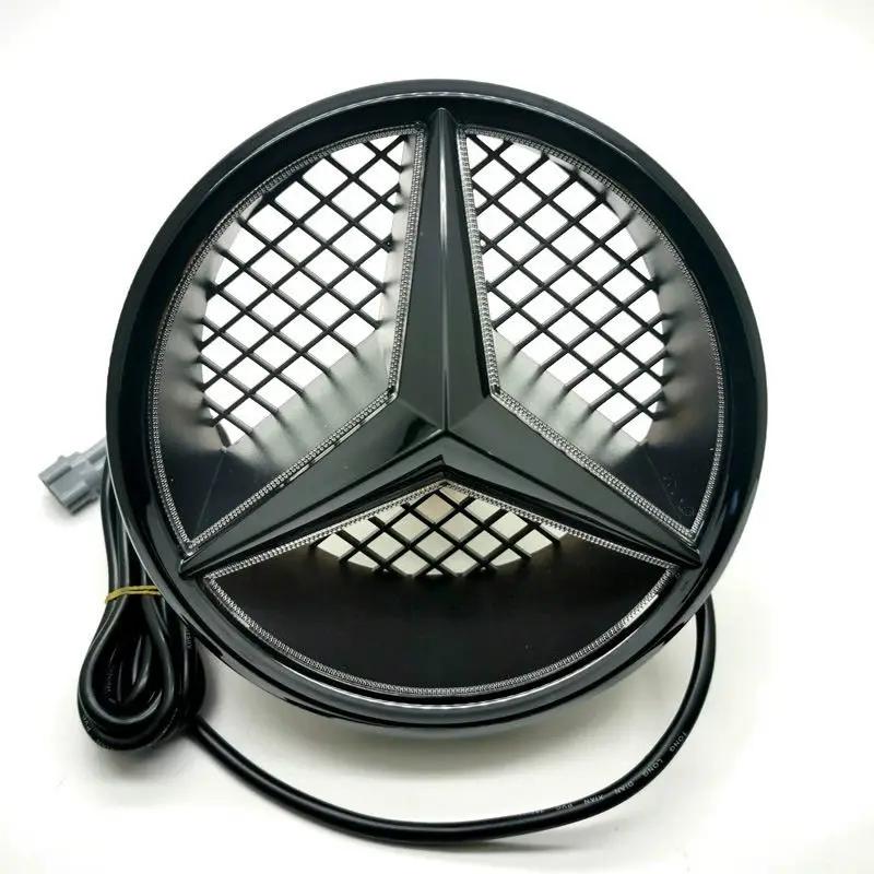 18.5cm Hollow style Car Front Grill Emblem With LED BASE For Mercedes Benz C CLASS W204 GLK W204 B W245 VITO W447 W463 V V260 GHJKM1