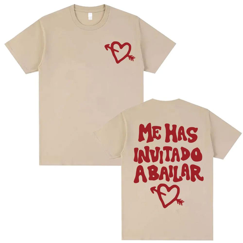 Dani Fernandez Me Has Invitado A Bailar Merch Tshirts Men Women Casual Crewneck Summer Shirts Fashion Gothic Oversized T Shirt