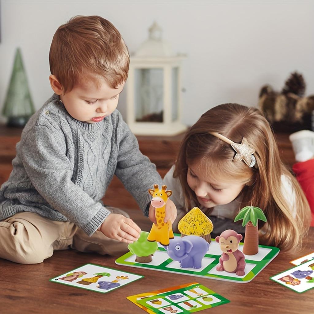 Детские игрушки-очереди с животными, развитие пространственных и моторных навыков, набор развивающих игрушек