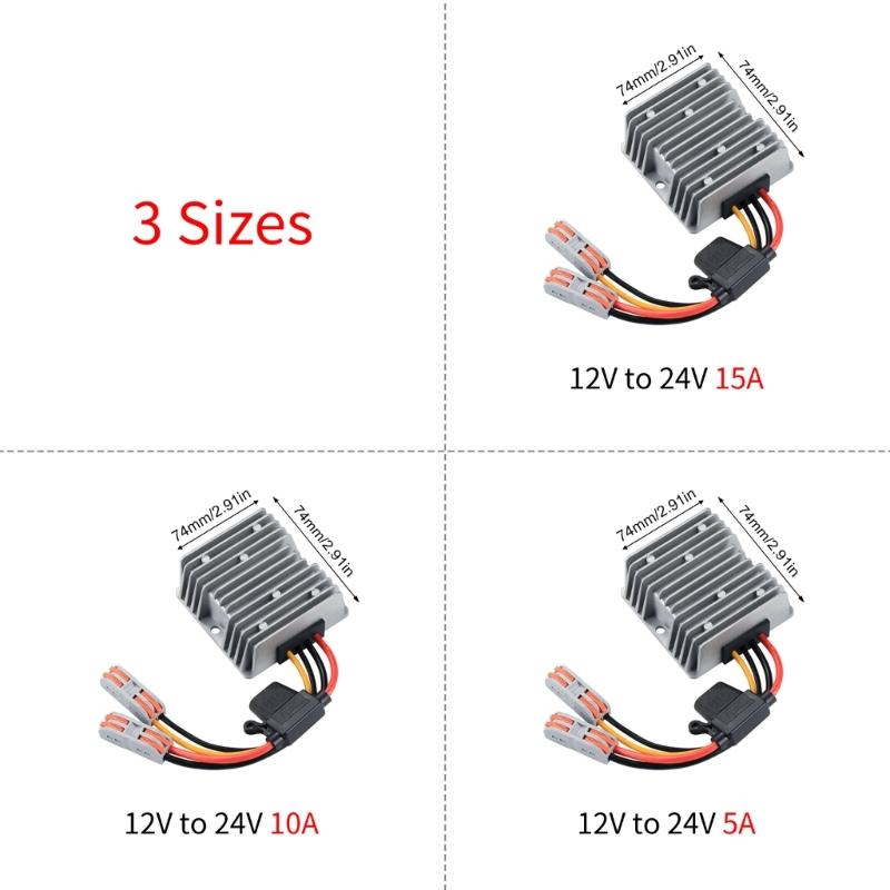 Voltages Regulator Power Converter 12V to 24V Step Up Converter for Car, Golf Cart,Trucks & Solar Systems Enduring