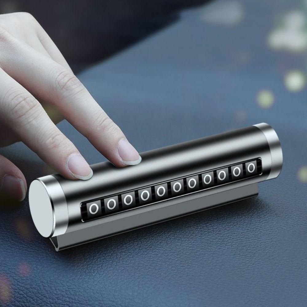 Металлическая автомобильная временная парковочная карта Алюминиевые автоаксессуары Высококачественная табличка с номером телефона