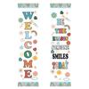 Welcome Back To School Banner Decoration First Day of School Backdrop Door Sign for School Classroom Decorations