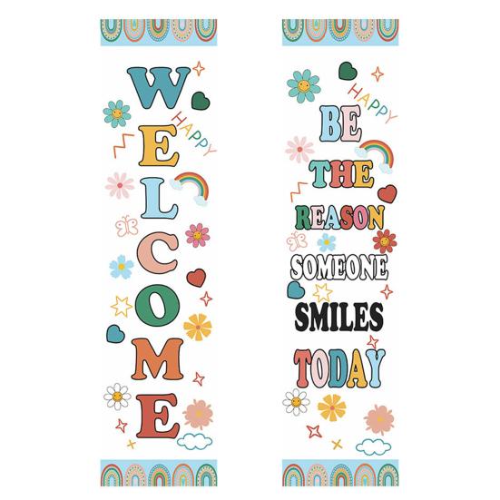 Приветствуем вас снова в школе. Украшение баннера «Первый день в школе». Фон для двери. Украшение школьного класса.