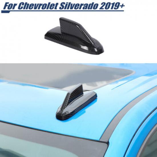 Carbon Exterior Antenna Cover Trim For Chevy Silverado Sierra Tahoe Suburban 19+