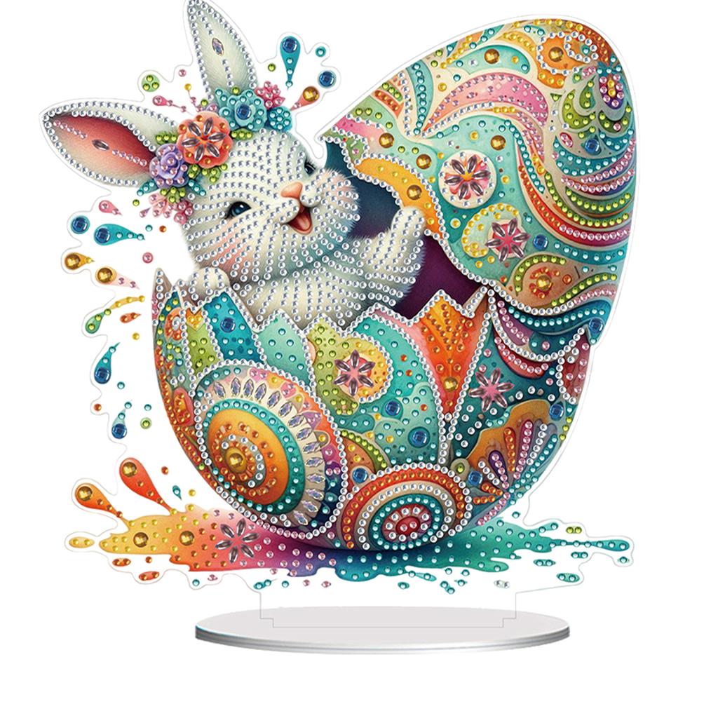 2D Плоское Пасхальное Яйцо Заяц DIY Двусторонний Алмазный Живопись Настольные Украшения Набор Настольные Алмазные Арт Наборы для Взрослых Новичков